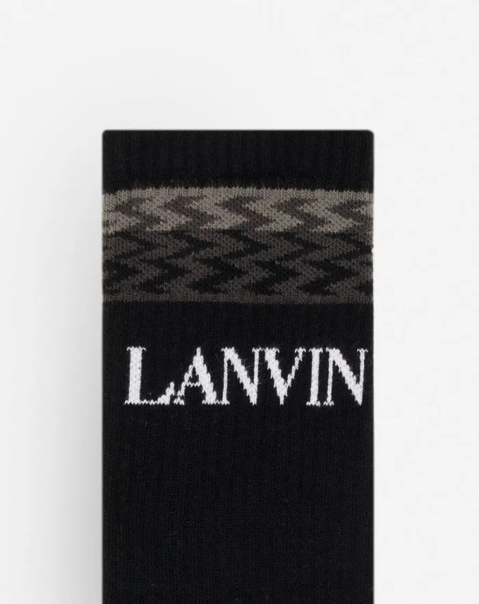 Men Lanvin Socks Curb Lanvin Socks Dark Grey