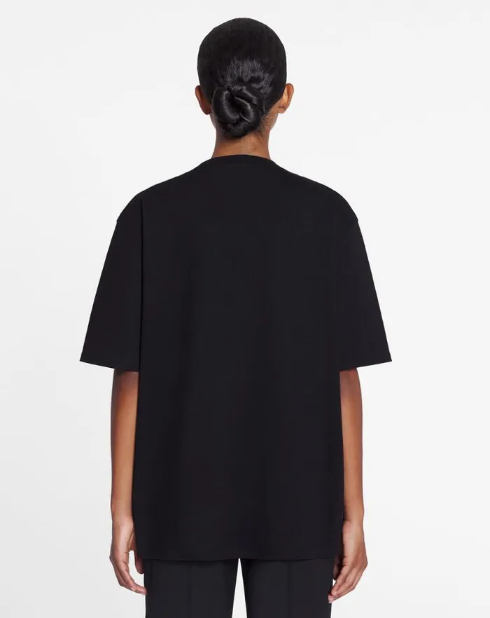 Men Lanvin Tshirts and Polos Unisex Lanvin Logo Tshirt Black Men Lanvin Tshirts and Polos Unisex Lanvin Logo Tshirt Black