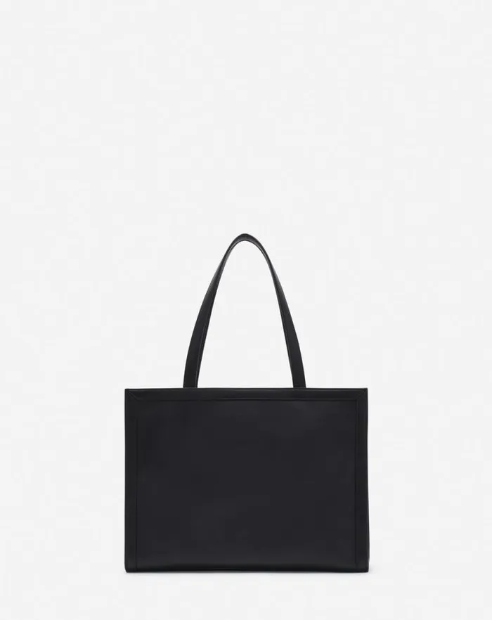 Men Lanvin Tote Bags Tenor Leather Tote Bag Black Men Lanvin Tote Bags Tenor Leather Tote Bag Black