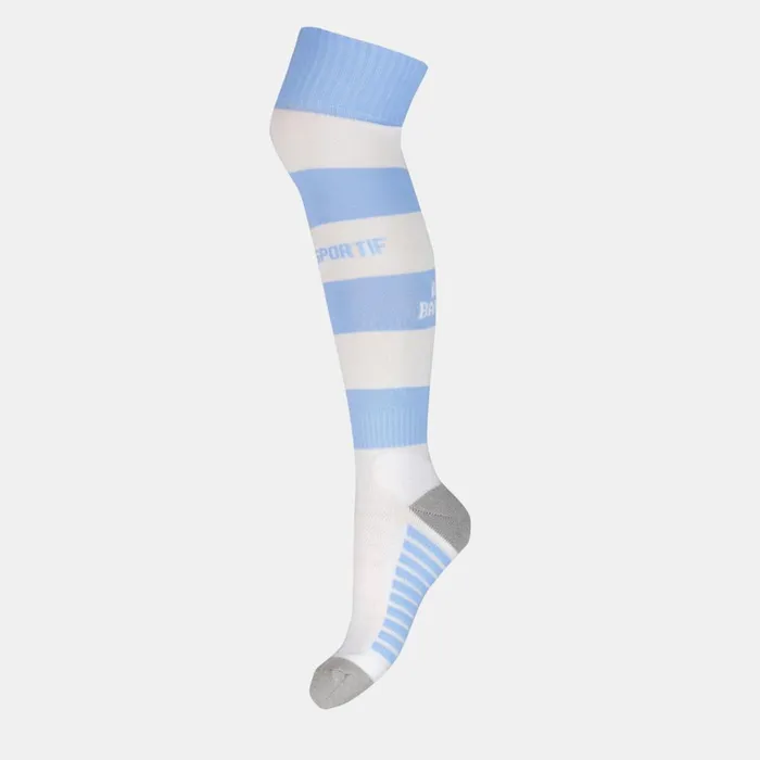 Men Le Coq Sportif Socks Aviron Bayonnais 8211 Match Outfit Socks De Sport New Optical Whitefly Blue
