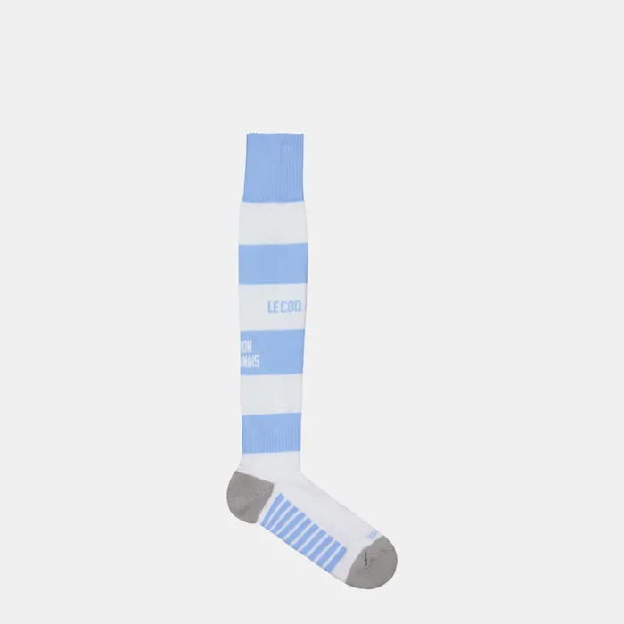 Men Le Coq Sportif Socks Aviron Bayonnais 8211 Match Outfit Socks De Sport New Optical Whitefly Blue