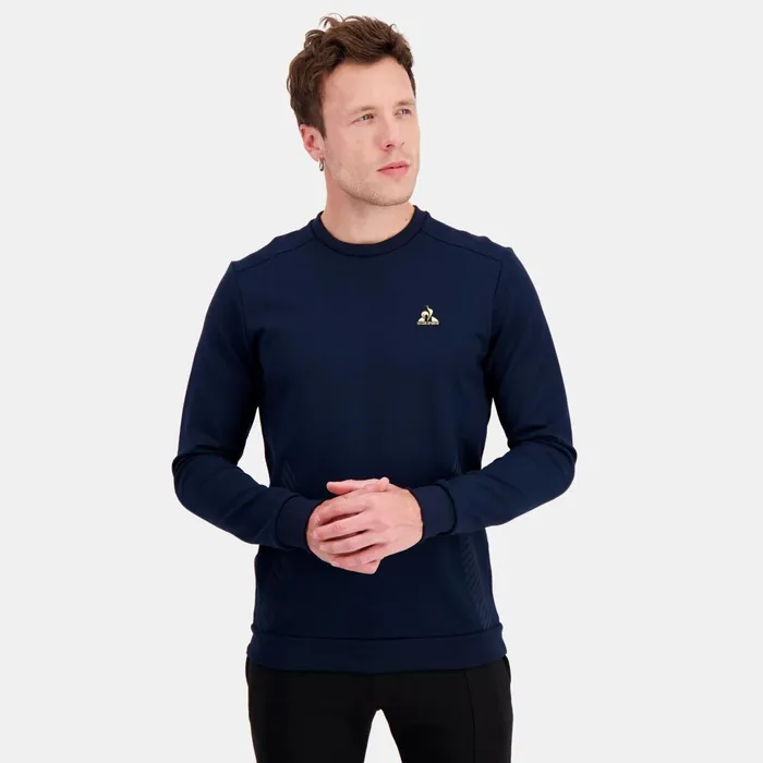 Men Le Coq Sportif Sweatshirts Coq D039or RoundNeck Sweatshirtshirt Dark Velvet