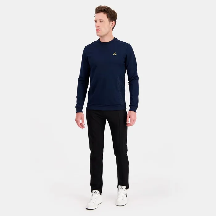 Men Le Coq Sportif Sweatshirts Coq D039or RoundNeck Sweatshirtshirt Dark Velvet