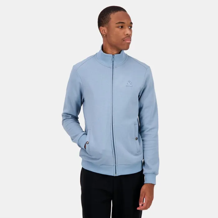 Men Le Coq Sportif Sweatshirts Ton Sur Ton ZipUp Sweatshirtshirt Faded Denim
