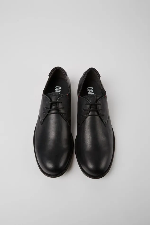 Men Mil Black Leather Laceup Shoes Camper Formal Shoes Men Mil Black Leather Laceup Shoes Camper Formal Shoes