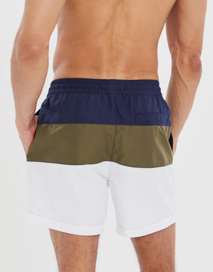 Men Multi Colourblock Swim Shorts Threadbare Swim Shorts