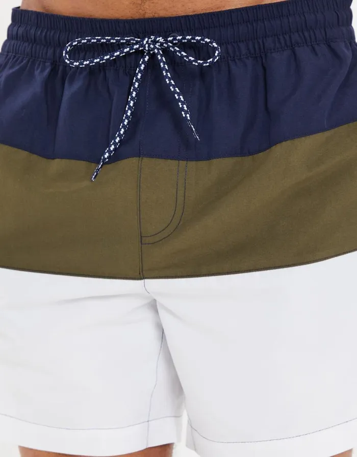 Men Multi Colourblock Swim Shorts Threadbare Swim Shorts