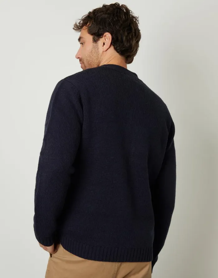 Men Navy Knitted VNeck Cardigan Threadbare Cardigans Men Navy Knitted VNeck Cardigan Threadbare Cardigans
