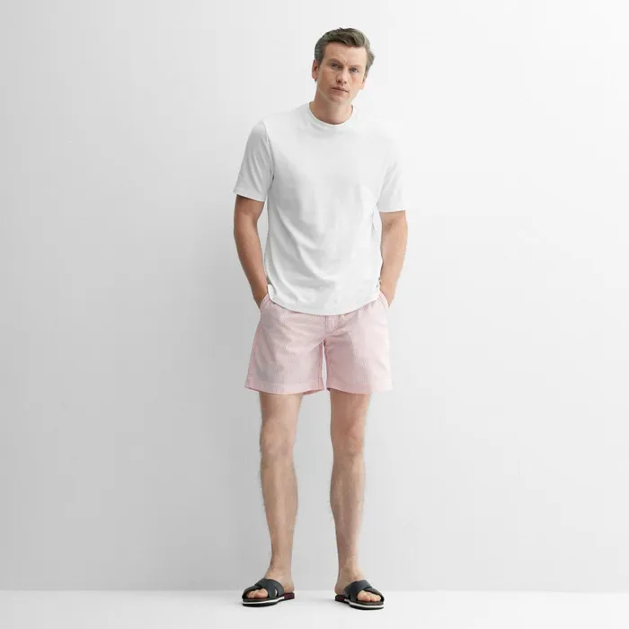 Men Oliver Sweeney Shorts Monforte Pink Stripe Men Oliver Sweeney Shorts Monforte Pink Stripe