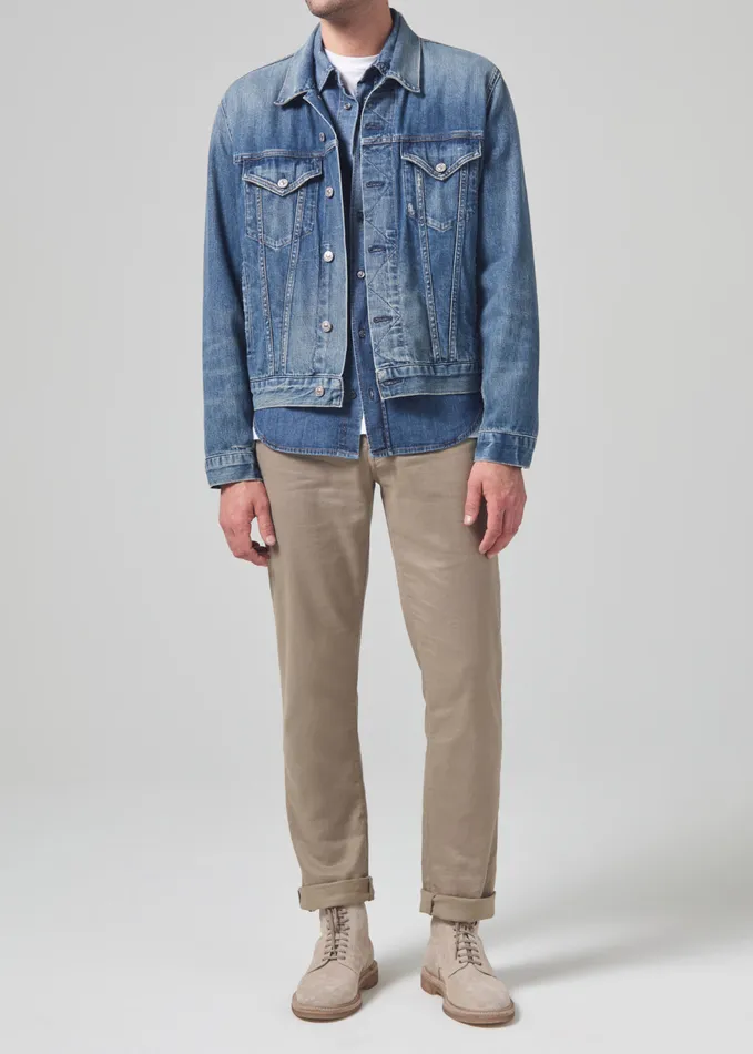 Men Pants Citizens Of Humanity Gage Slim Straight Stretch Linen In Dune