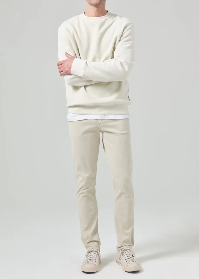 Men Pants Citizens Of Humanity London Tapered Slim Stretch Sateen In Willow
