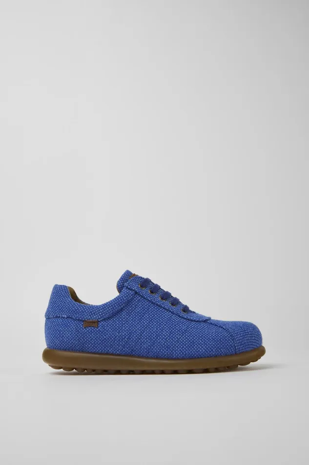 Men Pelotas Blue Wool Viscose And Leather Shoes Camper Casual Shoes Men Pelotas Blue Wool Viscose And Leather Shoes Camper Casual Shoes