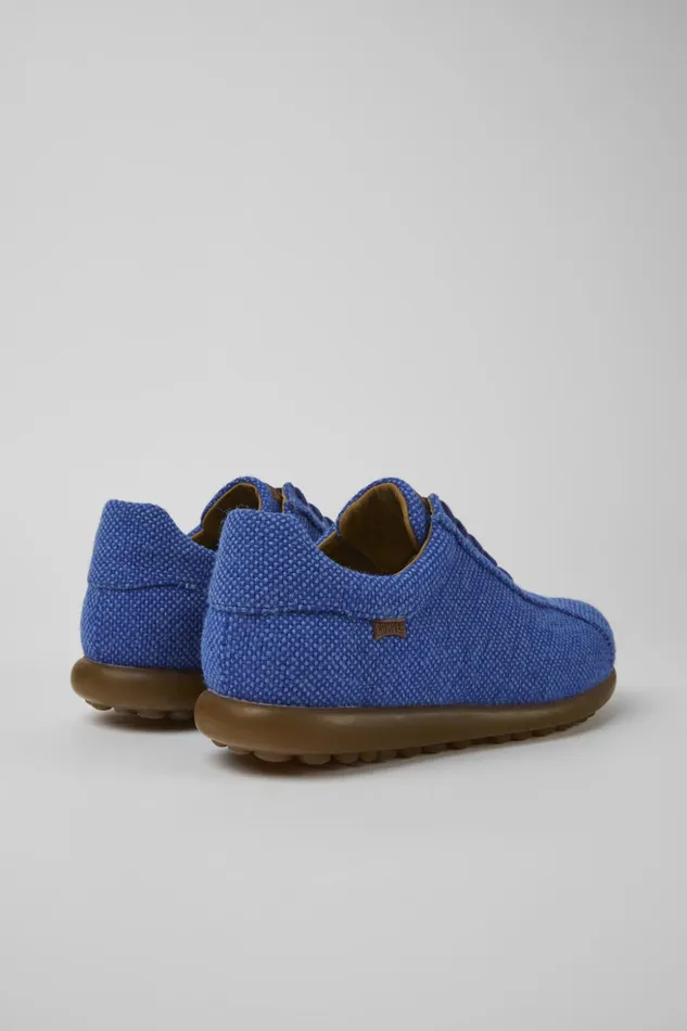 Men Pelotas Blue Wool Viscose And Leather Shoes Camper Casual Shoes Men Pelotas Blue Wool Viscose And Leather Shoes Camper Casual Shoes