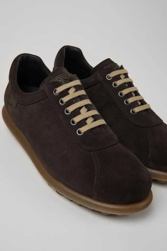 Men Pelotas Gray Nubuck Shoes Camper Casual Shoes