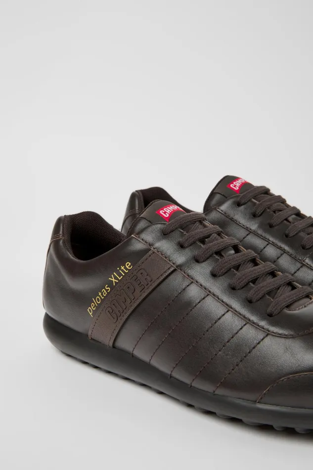 Men Pelotas XLite Dark Brown Leather Shoes Camper Casual Shoes