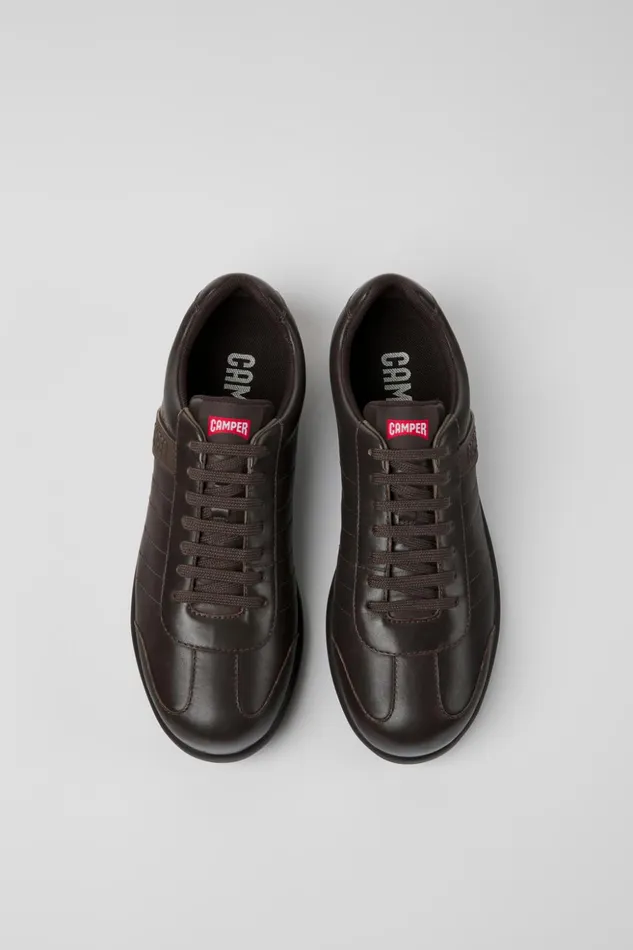Men Pelotas XLite Dark Brown Leather Shoes Camper Casual Shoes