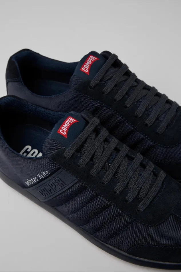 Men Pelotas XLite Navy Blue Textile And Nubuck Shoes Camper Casual Shoes