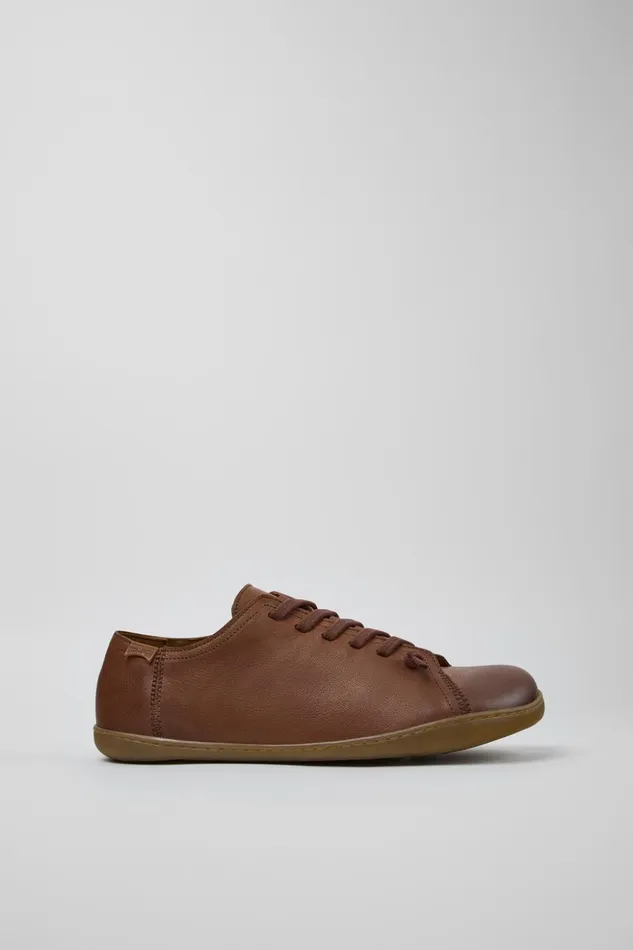 Men Peu Brown Leather Shoes Camper Casual Shoes