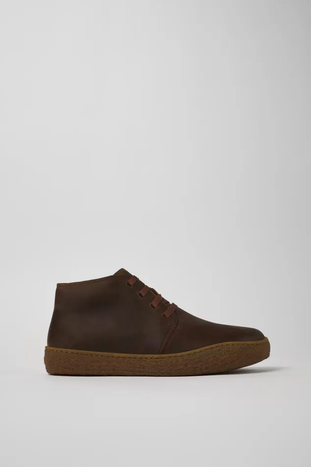 Men Peu Terreno Brown Nubuck Desert Boot Camper Ankle Boots Men Peu Terreno Brown Nubuck Desert Boot Camper Ankle Boots