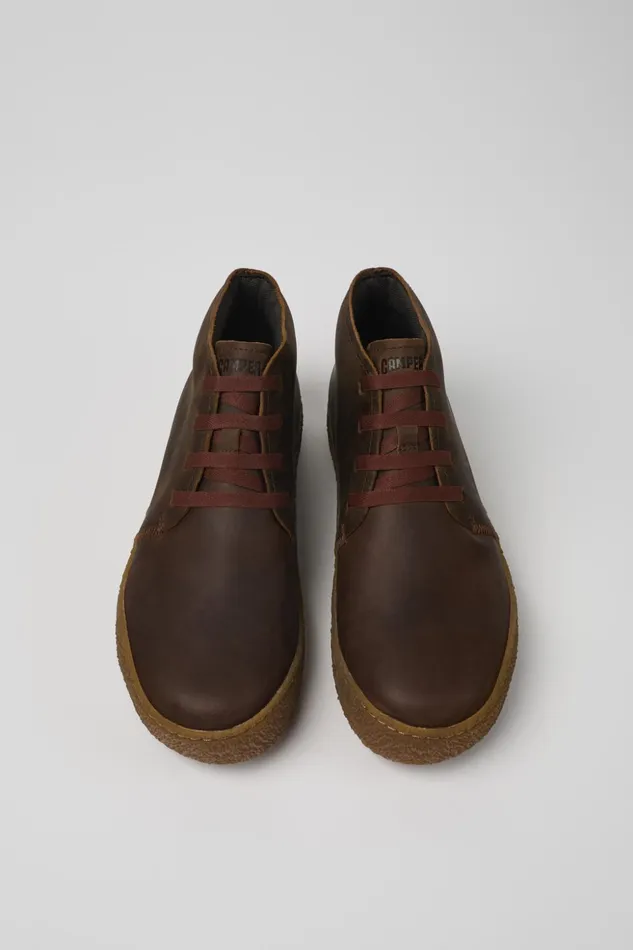Men Peu Terreno Brown Nubuck Desert Boot Camper Ankle Boots Men Peu Terreno Brown Nubuck Desert Boot Camper Ankle Boots