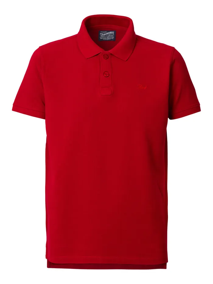 Men Polo Shirts Petrol Industries Polo Basic Essentials Biking Red