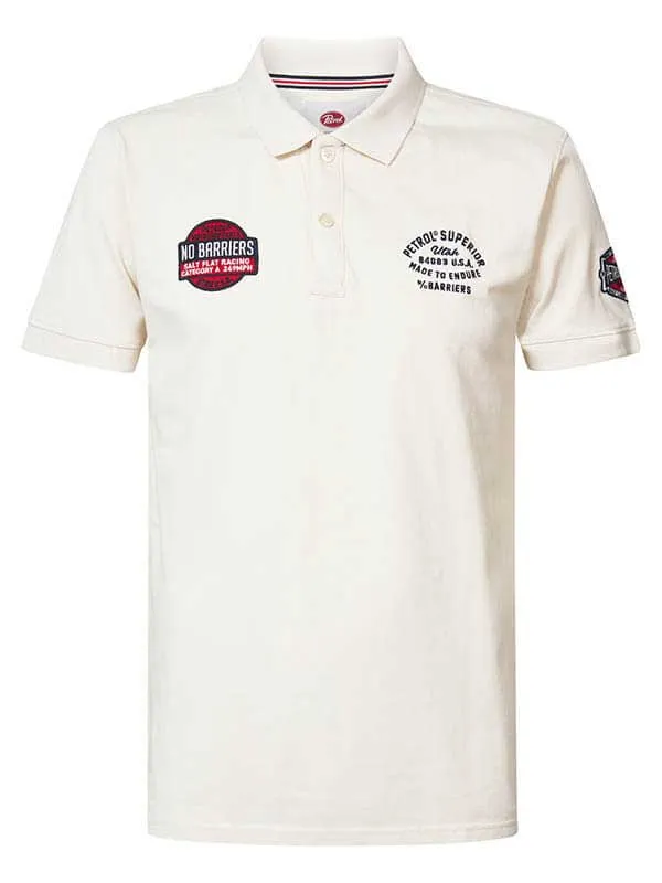 Men Polo Shirts Petrol Industries Sporty Polo Shirt Sky White