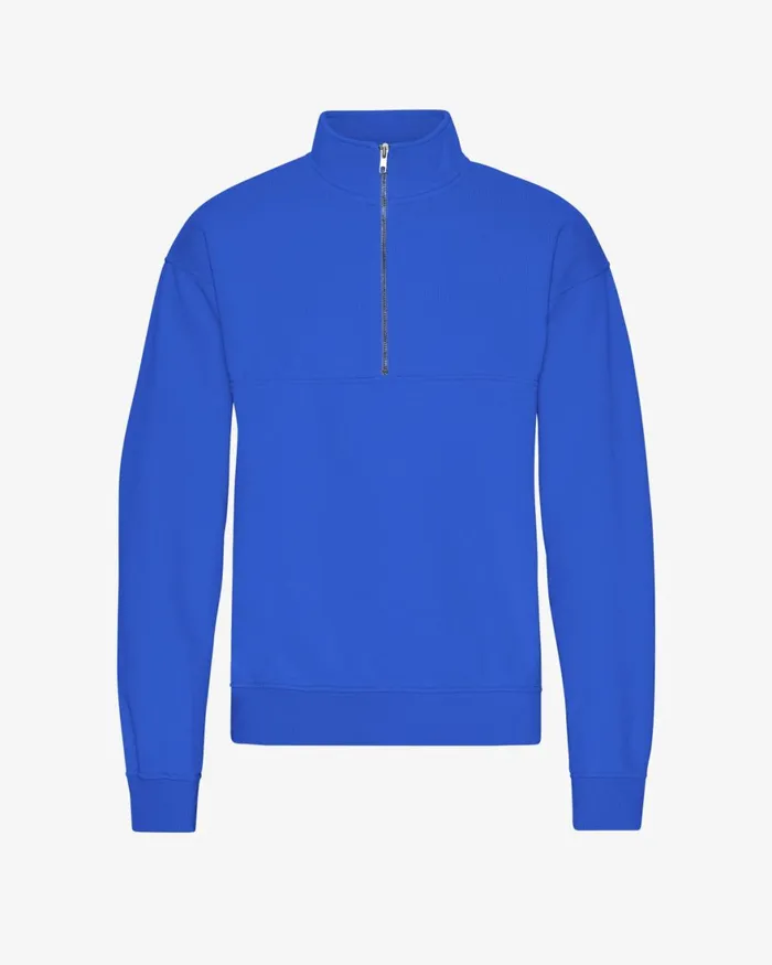 Men Quarter Zips Colorful Standard Organic Quarter Zip Sapphire Blue