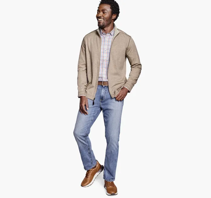 Men Reversible FullZip Oatmealgray JohnstonandMurphy Sweaters and Knits Men Reversible FullZip Oatmealgray JohnstonandMurphy Sweaters and Knits