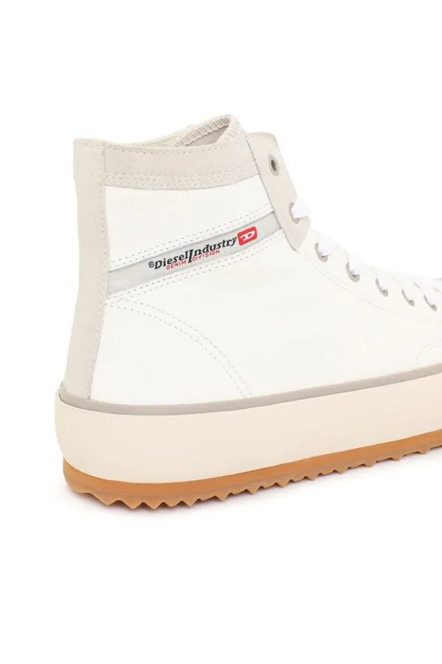 Men SPrincipia Mid X White Diesel Sneakers