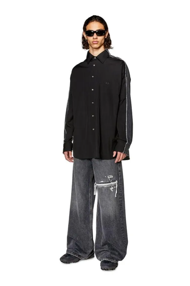 Men SWarh Black Diesel Shirts