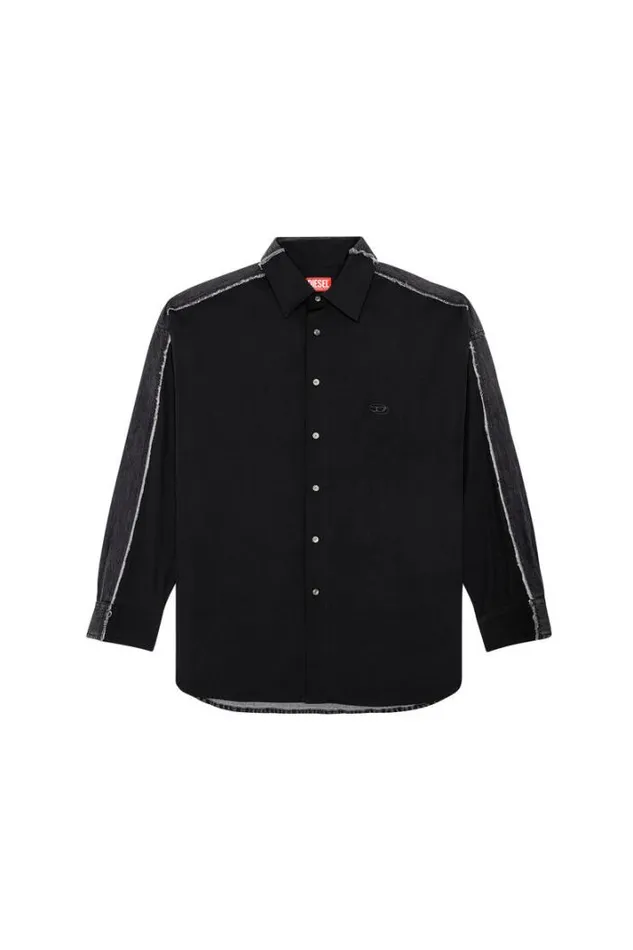 Men SWarh Black Diesel Shirts