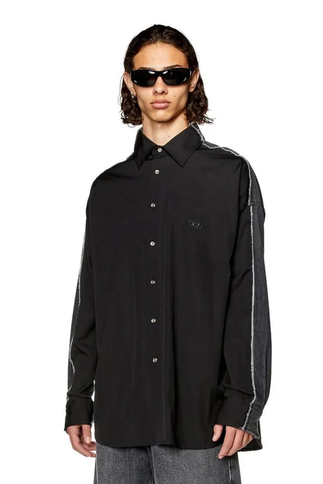 Men SWarh Black Diesel Shirts