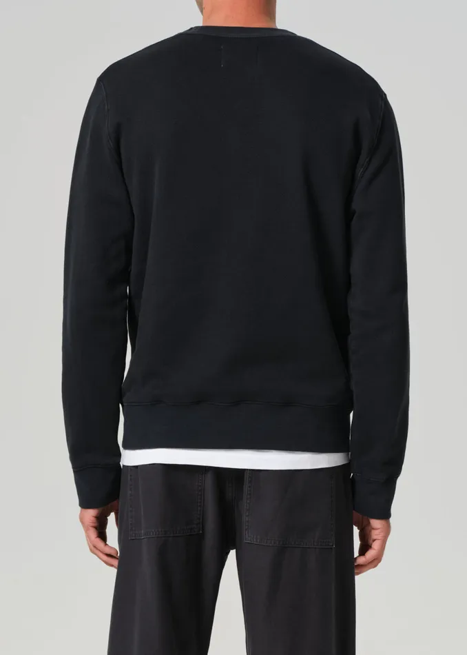 Men Shirts Citizens Of Humanity Vintage Crewneck Sweatshirt In Washed Black