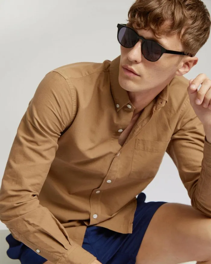 Men Shirts Colorful Standard Organic Button Down Shirt Ivory White