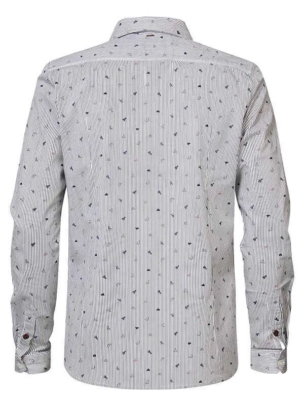 Men Shirts Petrol Industries MiniPrint Shirt Urban Red