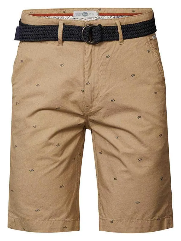 Men Shorts Petrol Industries Chino Shorts With AllOver Print Wild Dessert