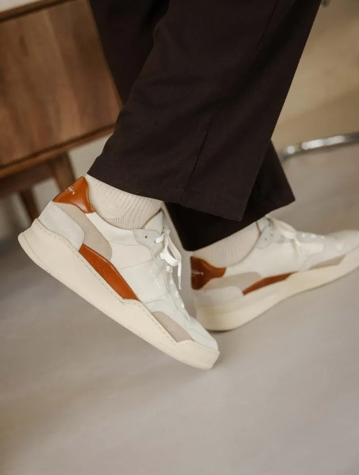 Men Sneakers Bobbies Malibu Off White 8211 Cinnamon 8211 Papyrus