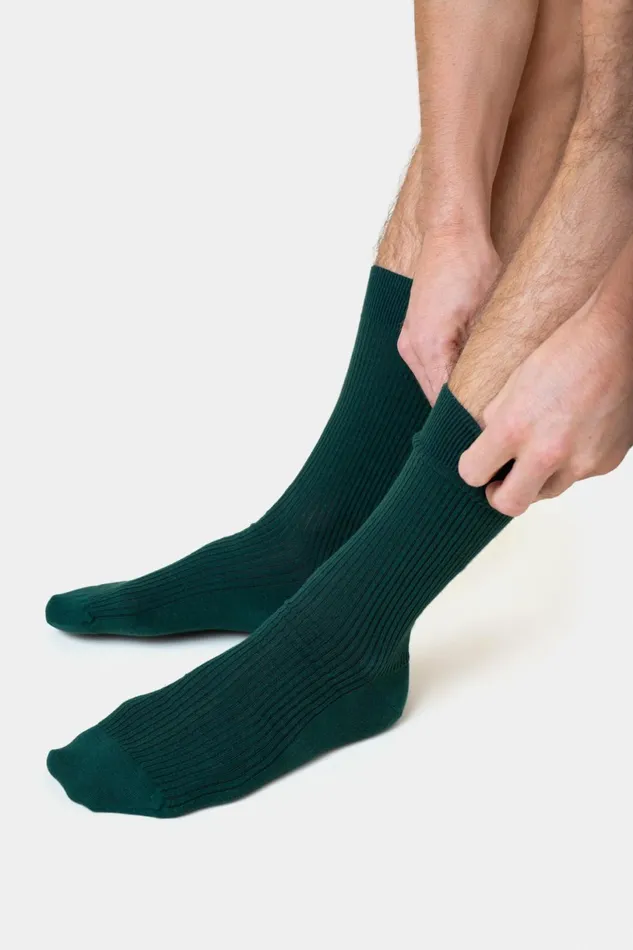 Men Socks and Colorful Standard Merino Wool Blend Sock Faded Pink