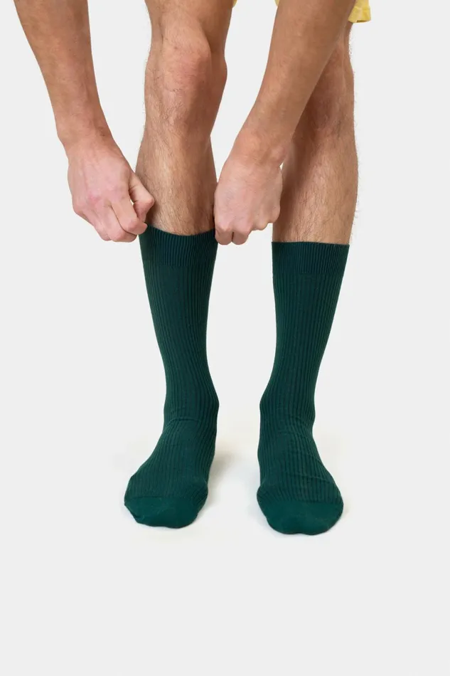 Men Socks and Colorful Standard Merino Wool Blend Sock Faded Pink
