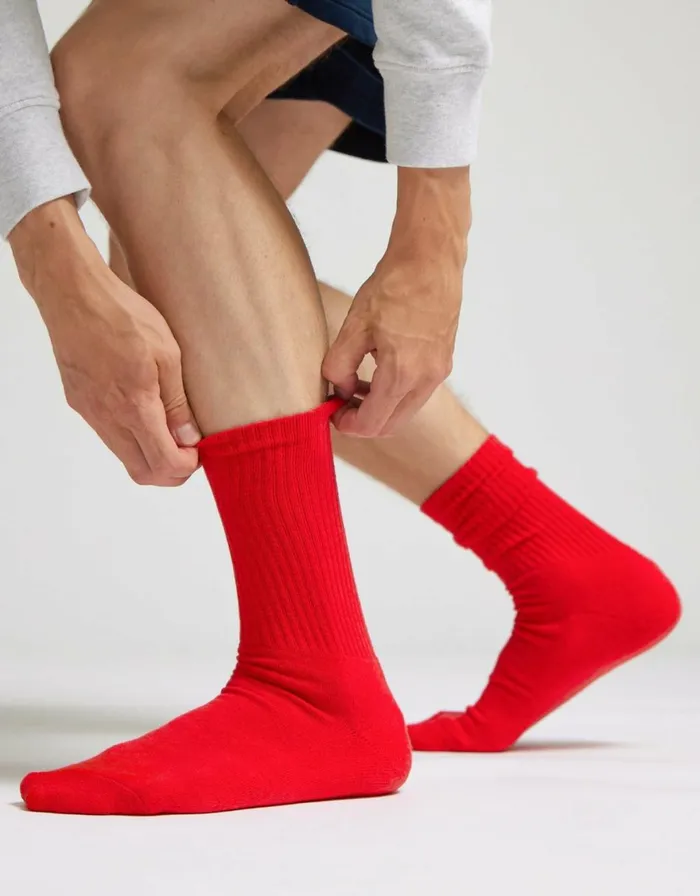 Men Socks and Colorful Standard Organic Active Sock Kelly Green