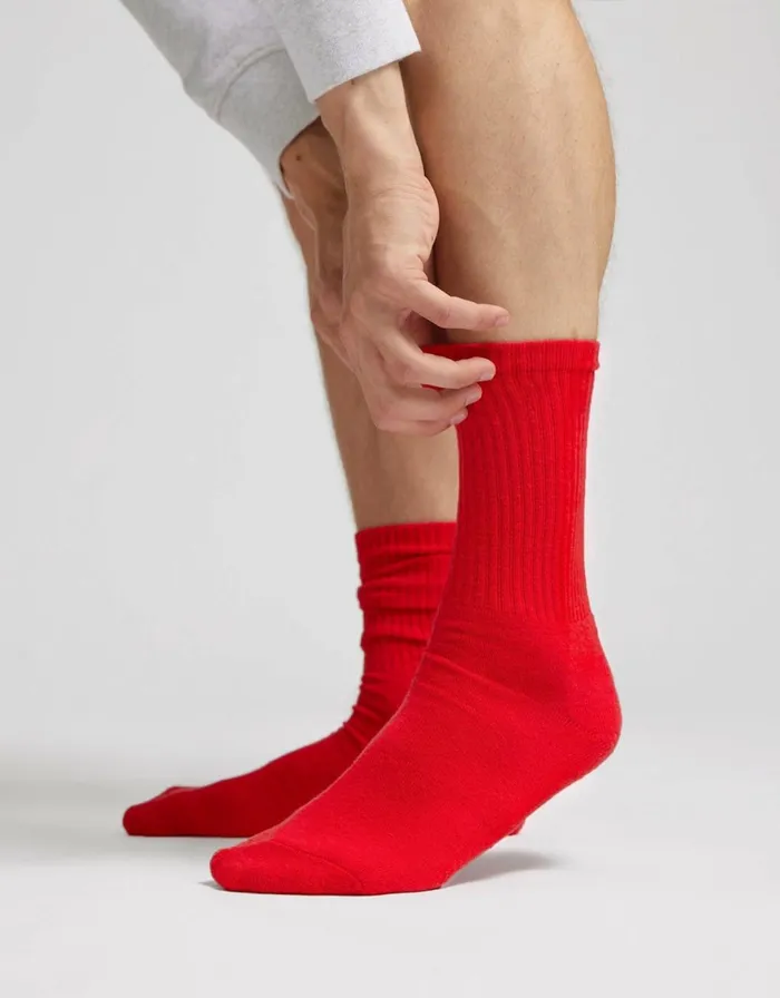 Men Socks and Colorful Standard Organic Active Sock Kelly Green