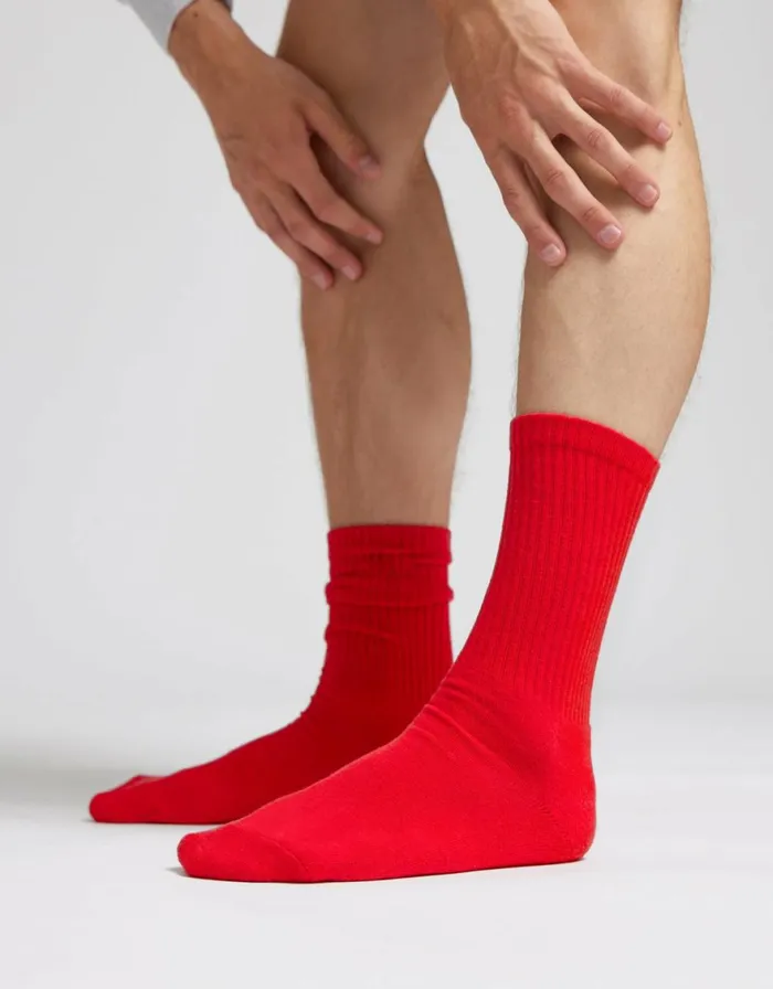 Men Socks and Colorful Standard Organic Active Sock Steel Blue