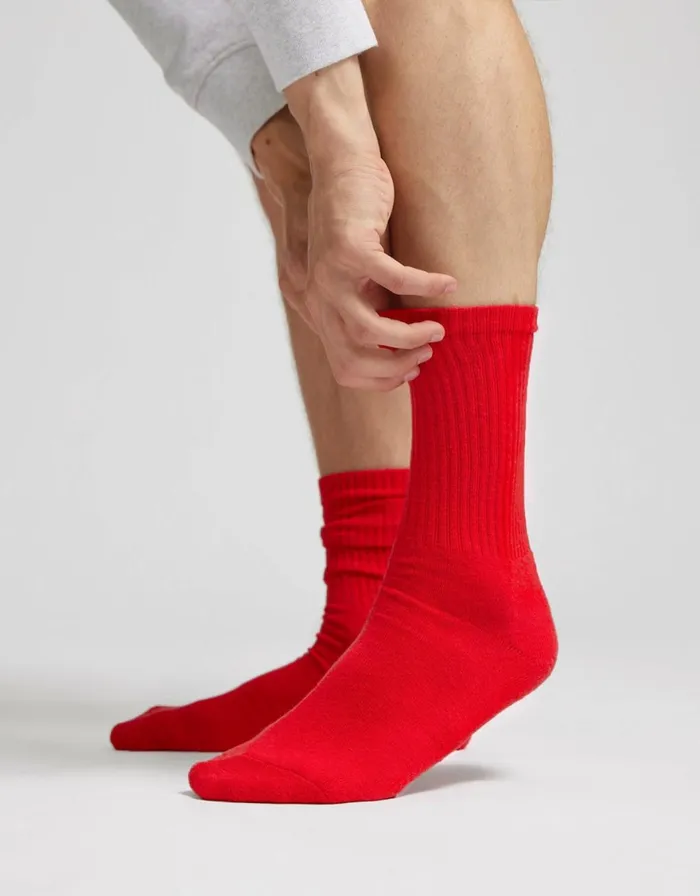Men Socks and Colorful Standard Organic Active Sock Steel Blue