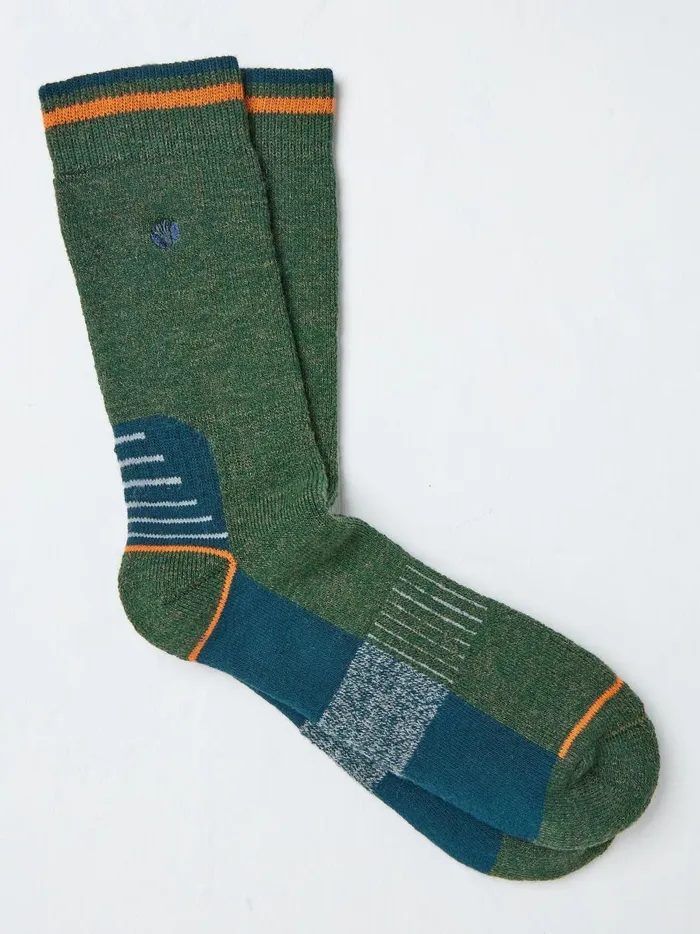 Men Socks Fat Face Green Walking Socks