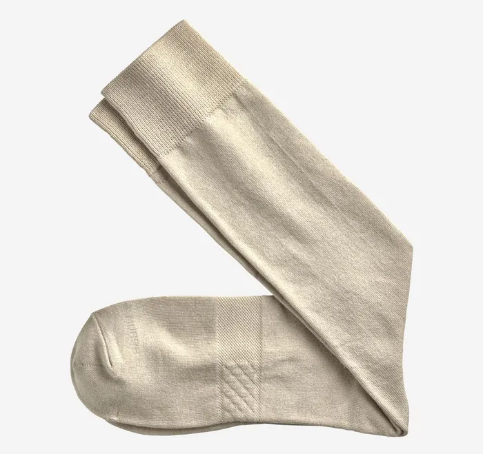 Men Solid Dress Socks Taupe JohnstonandMurphy Socks