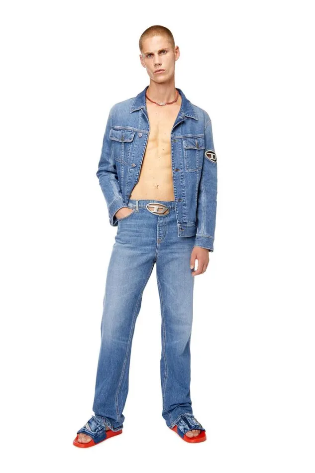 Men Straight Jeans 1955 DRekiv 0lici Medium Blue Diesel Straight