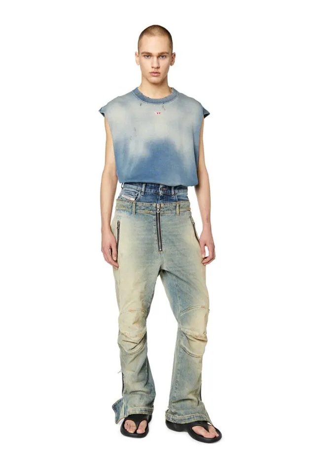 Men Straight Jeans DGenerate 0enav Light Blue Diesel Straight