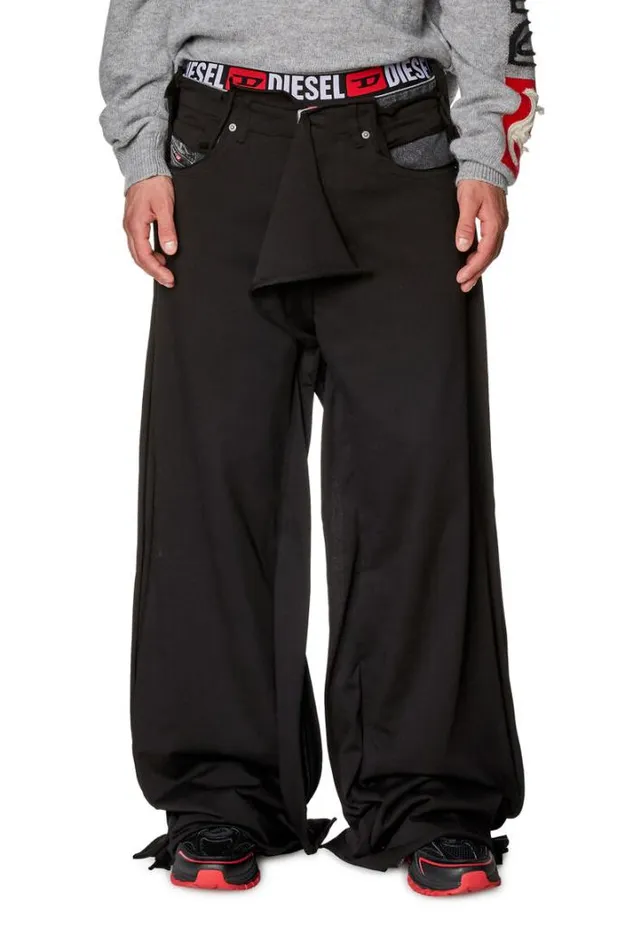 Men Straight Jeans DRise 0hlab Blackdark Grey Diesel Straight
