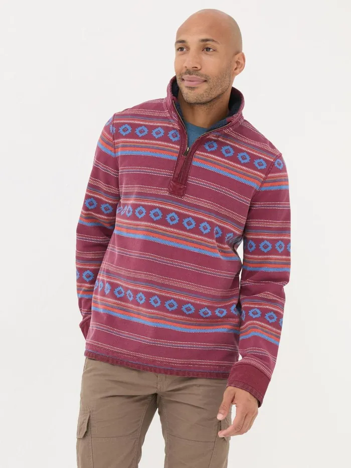 Men Sweatshirts and Hoodies Fat Face Red Bonded Microfleece Sweatshirt