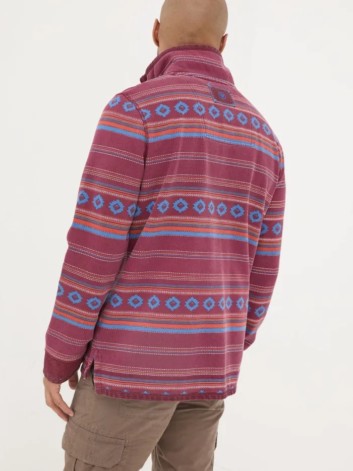 Men Sweatshirts and Hoodies Fat Face Red Bonded Microfleece Sweatshirt